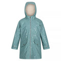 Mineral Blue - Front - Regatta Childrens-Kids Brynlee Animal Print Waterproof Jacket