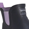 Navy-Pastel Lilac - Side - Regatta Childrens-Kids Liteweather Wellington Boots