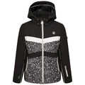 Black-White - Front - Dare 2B Girls Belief II Ski Jacket