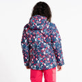 Virtual Pink - Pack Shot - Dare 2B Girls Verdict Floral Waterproof Ski Jacket