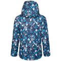 River Blue - Back - Dare 2B Girls Verdict Floral Waterproof Ski Jacket