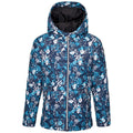 River Blue - Front - Dare 2B Girls Verdict Floral Waterproof Ski Jacket