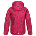Berry Pink - Back - Regatta Childrens-Kids Volcanics VI Zebra Print Waterproof Jacket