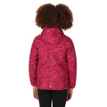 Berry Pink - Pack Shot - Regatta Childrens-Kids Volcanics VI Zebra Print Waterproof Jacket