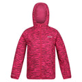 Berry Pink - Front - Regatta Childrens-Kids Volcanics VI Zebra Print Waterproof Jacket