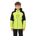 Bright Kiwi-Black - Side - Regatta Childrens-Kids Hydrate VII 3 in 1 Waterproof Jacket