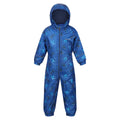 Nautical Blue - Front - Regatta Childrens-Kids Splat II Dinosaur Waterproof Puddle Suit