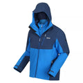 Admiral Blue-Sky Diver Blue - Pack Shot - Regatta Mens Wentwood VII 3 in 1 Waterproof Jacket