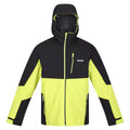 Black-Bright Kiwi - Front - Regatta Mens Wentwood VII 3 in 1 Waterproof Jacket