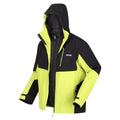 Black-Bright Kiwi - Close up - Regatta Mens Wentwood VII 3 in 1 Waterproof Jacket