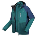 Admiral Blue-Pacific Green - Pack Shot - Regatta Mens Sacramento VIII Waterproof Jacket