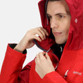 Dark Red-Chinese Red - Close up - Regatta Mens Sacramento VIII Waterproof Jacket