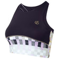 Black - Side - Dare 2B Womens-Ladies Henry Holland Mingle Checkerboard Sports Bra