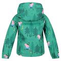 Jellybean Green - Back - Regatta Childrens-Kids Muddy Puddle Dinosaur Peppa Pig Waterproof Jacket