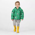 Jellybean Green - Pack Shot - Regatta Childrens-Kids Muddy Puddle Dinosaur Peppa Pig Waterproof Jacket