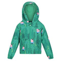 Jellybean Green - Front - Regatta Childrens-Kids Muddy Puddle Dinosaur Peppa Pig Waterproof Jacket