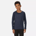 Admiral Blue - Pack Shot - Regatta Childrens-Kids Burlow Marl Long-Sleeved T-Shirt