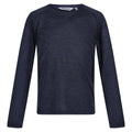 Admiral Blue - Front - Regatta Childrens-Kids Burlow Marl Long-Sleeved T-Shirt