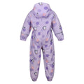 Pastel Lilac - Back - Regatta Childrens-Kids Pobble Peppa Pig Puddle Suit