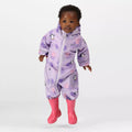 Pastel Lilac - Close up - Regatta Childrens-Kids Pobble Peppa Pig Puddle Suit