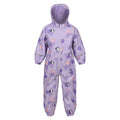 Pastel Lilac - Front - Regatta Childrens-Kids Pobble Peppa Pig Puddle Suit