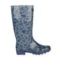 Ice Grey-Slate Blue - Side - Regatta Womens-Ladies Wenlock Animal Print Wellington Boots