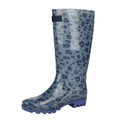 Ice Grey-Slate Blue - Lifestyle - Regatta Womens-Ladies Wenlock Animal Print Wellington Boots
