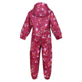 Berry Pink-Autumn - Back - Regatta Childrens-Kids Pobble Peppa Pig Puddle Suit