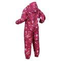 Berry Pink-Autumn - Lifestyle - Regatta Childrens-Kids Pobble Peppa Pig Puddle Suit