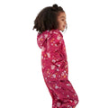 Berry Pink-Autumn - Close up - Regatta Childrens-Kids Floral Peppa Pig Packaway Waterproof Jacket