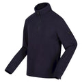 Navy - Side - Regatta Mens Lanchester Quarter Zip Fleece Top