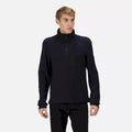 Navy - Pack Shot - Regatta Mens Lanchester Quarter Zip Fleece Top