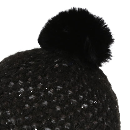 Black - Back - Regatta Womens-Ladies Lorelai IV Bobble Winter Hat