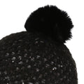 Black - Side - Regatta Womens-Ladies Lorelai IV Bobble Winter Hat