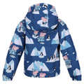 Space Blue - Back - Regatta Childrens-Kids Muddy Puddle Peppa Pig Winter Scene Padded Waterproof Jacket