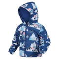 Space Blue - Side - Regatta Childrens-Kids Muddy Puddle Peppa Pig Winter Scene Padded Waterproof Jacket