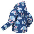 Space Blue - Lifestyle - Regatta Childrens-Kids Muddy Puddle Peppa Pig Winter Scene Padded Waterproof Jacket