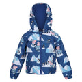 Space Blue - Front - Regatta Childrens-Kids Muddy Puddle Peppa Pig Winter Scene Padded Waterproof Jacket