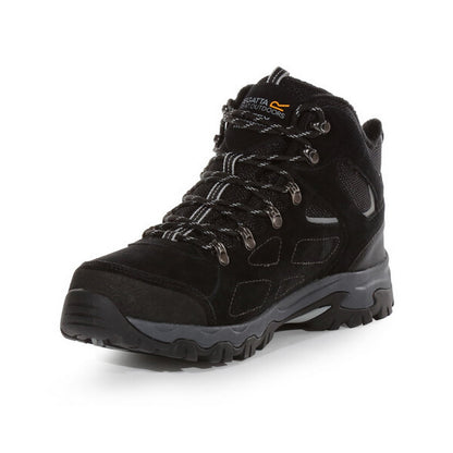 Black-Light Grey - Lifestyle - Regatta Mens Tebay Thermo Waterproof Suede Walking Boots