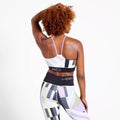 White - Back - Dare 2B Womens-Ladies Henry Holland Free Spirit Hero Stripes Sports Bra