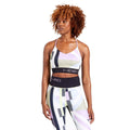 White - Front - Dare 2B Womens-Ladies Henry Holland Free Spirit Hero Stripes Sports Bra