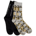 Black-Beige-Grey - Front - Dare 2B Unisex Adult Henry Holland Socks Set (Pack of 2)