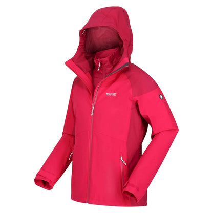 Pink Potion-Berry Pink - Pack Shot - Regatta Womens-Ladies Wentwood VII 2 in 1 Waterproof Jacket
