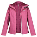 Violet-Amaranth Haze - Front - Regatta Womens-Ladies Wentwood VII 2 in 1 Waterproof Jacket