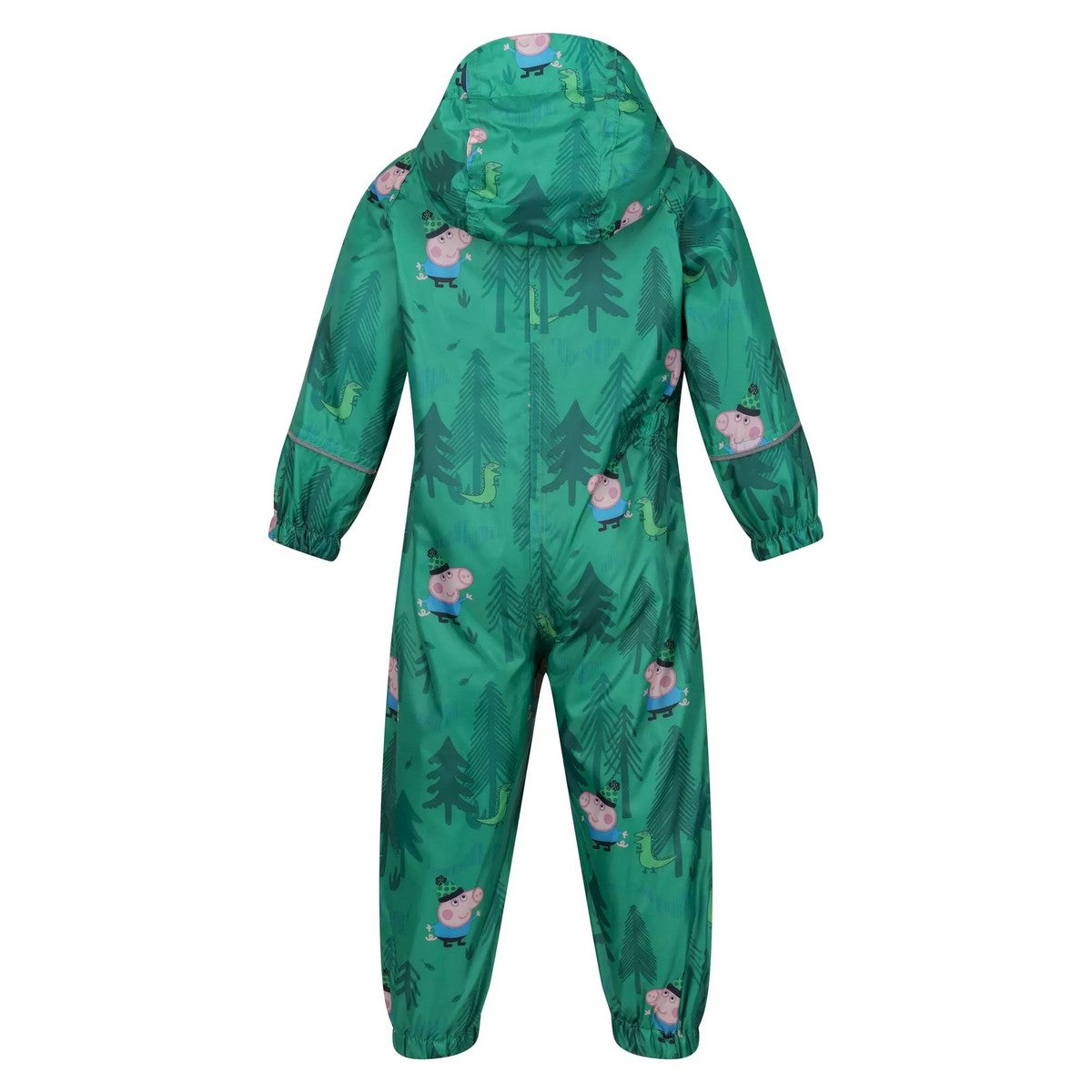Jellybean Green - Back - Regatta Childrens-Kids Peppa Pig Dinosaur Snowsuit