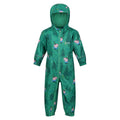 Jellybean Green - Front - Regatta Childrens-Kids Peppa Pig Dinosaur Snowsuit