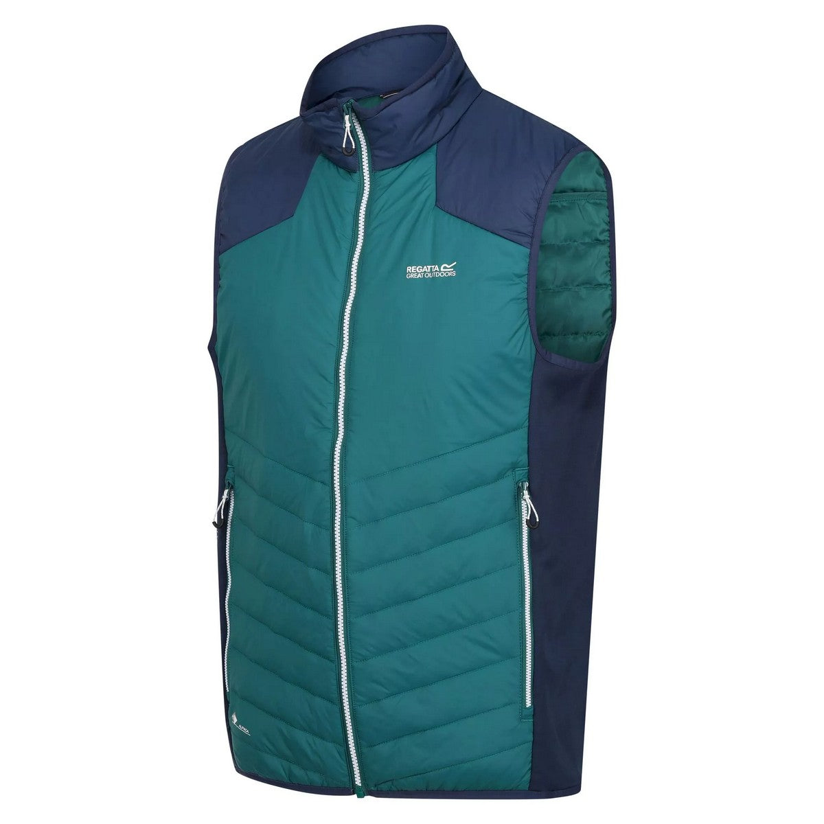 Pacific Green-Admiral Blue - Side - Regatta Mens Halton VI Lightweight Body Warmer