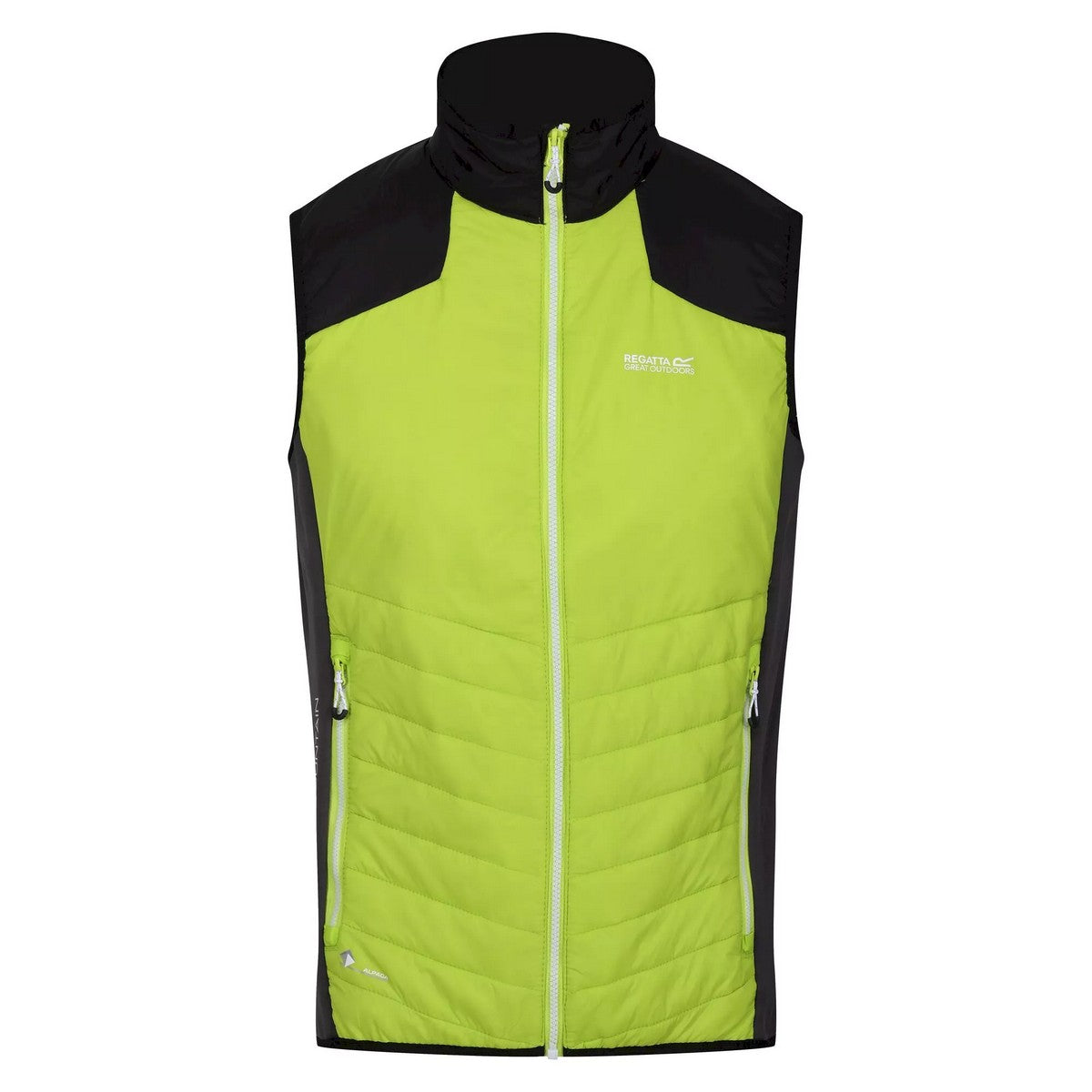 Bright Kiwi-Black - Front - Regatta Mens Halton VI Lightweight Body Warmer