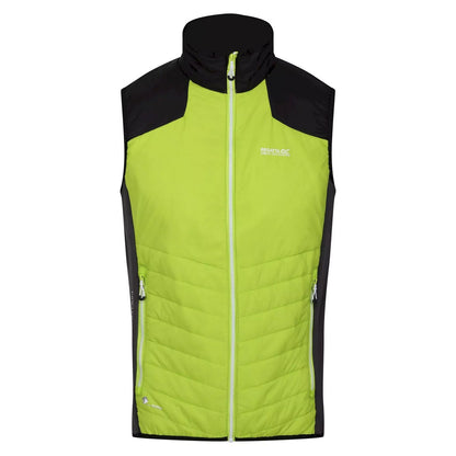 Bright Kiwi-Black - Front - Regatta Mens Halton VI Lightweight Body Warmer