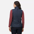 Navy - Close up - Regatta Womens-Ladies Charleigh Checked Quilted Body Warmer